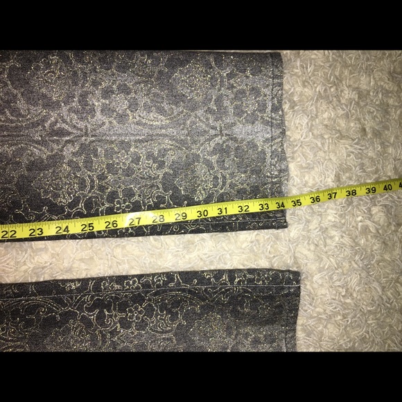 ROBERTO CAVALLI Jeans, Size Large Gold Jacquard Vintage RARE! Made in Italy NWOT - Picture 12 of 15